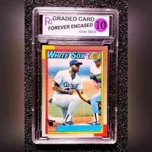 Rare no name Topps White Sox Trading Card with Bright Yellow Red Blue Accents